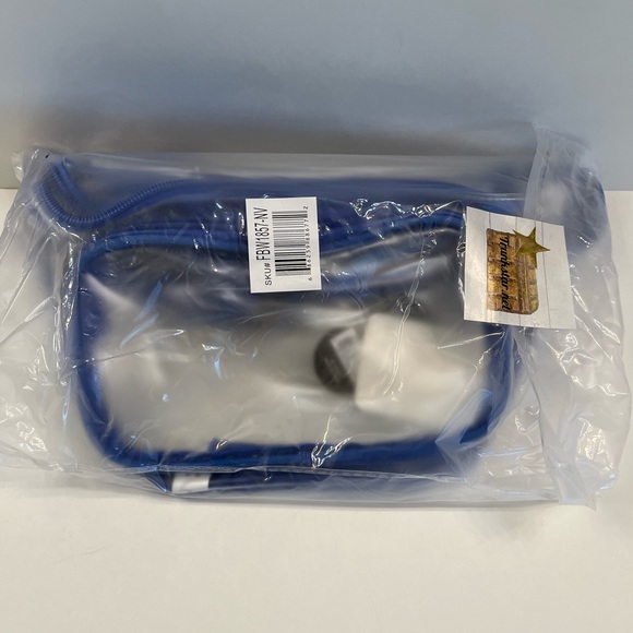 Clear/ Transparent Belt Bag/ Waist Bag- Blue Accents - Picture 12 of 12